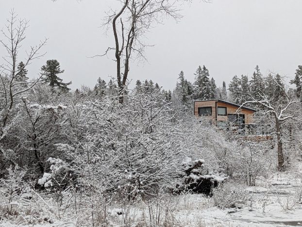 Goldenrod Winter Cabin Exterior